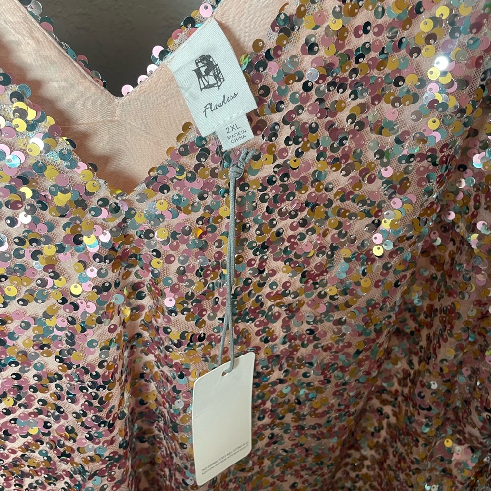 Flawless Multicolor Sequin Dress NWT - Picture 4 of 7